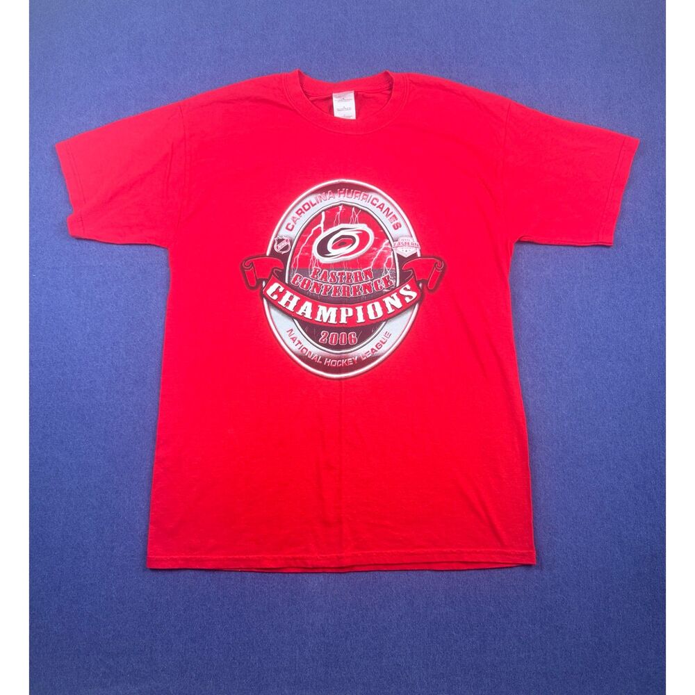 Carolina Hurricanes 2006 Eastern Conference Champions NHL Gildan Red T-Shirt L